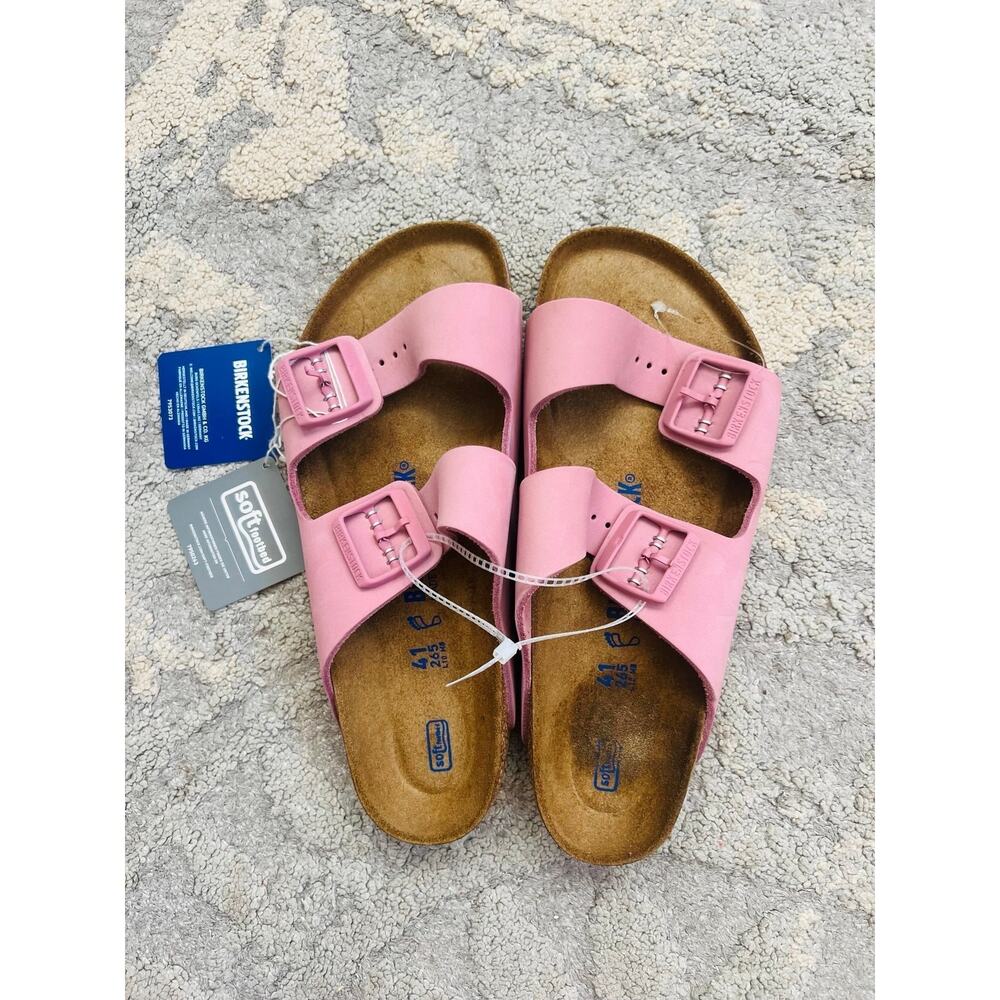 NWT❤️Birkenstock Arizona Soft Footbed Leather Sandal sz10/41 - Picture 2 of 9